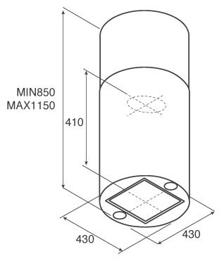 Островная вытяжка Jetair Pipe Island IX/A/43 Островная вытяжка Jetair Pipe Island IX/A/43