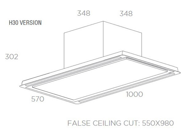 Встраиваемая вытяжка Elica Hilight-X H30 BL/A/100