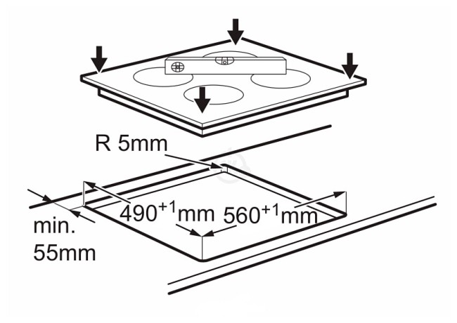 Встраиваемая индукционная варочная панель Zanussi ZEI 5680 FB