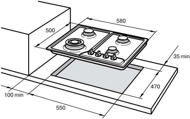 Встраиваемая газовая варочная панель Delonghi ANT 46 Pro Встраиваемая газовая варочная панель Delonghi ANT 46 Pro