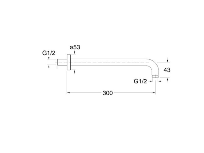 Держатель верхнего душа Cristina SANDWICH (PD40951) хром