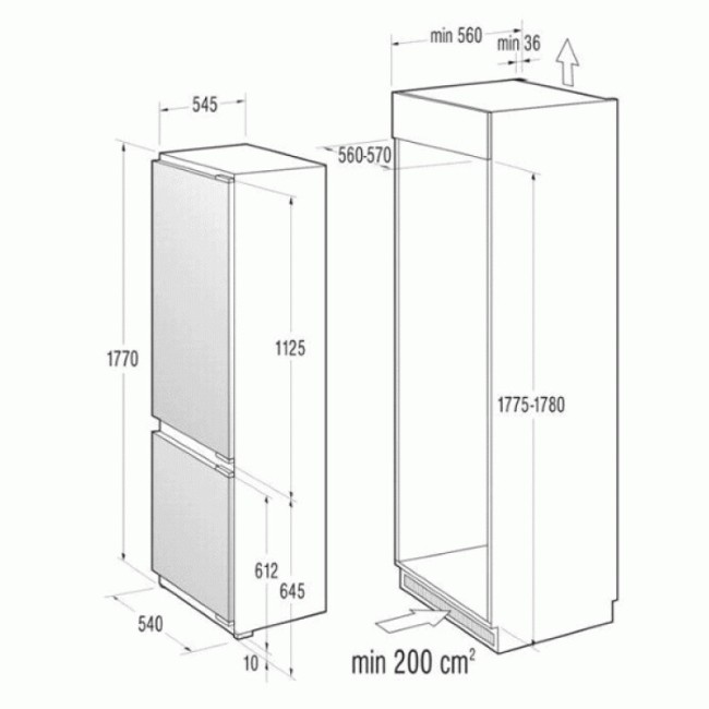 Встраиваемый холодильник Gorenje RKI 5181 KW