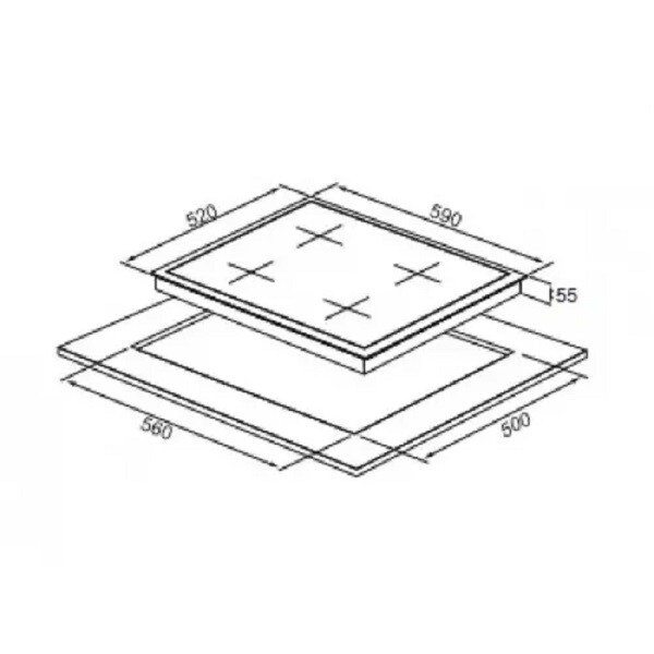 Встраиваемая газовая варочная панель Rodmans BHG 6401 DS B OW Встраиваемая газовая варочная панель Rodmans BHG 6401 DS B OW