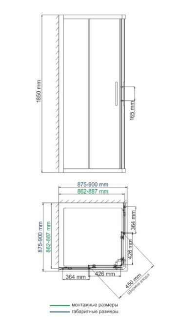 Душевой уголок WasserKraft Amper 29S03 Matt glass (квадрат) Душевой уголок WasserKraft Amper 29S03 Matt glass (квадрат)