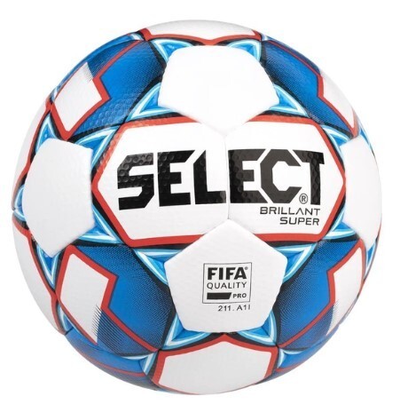Мяч футбольный Select Brillant Super FIFA 810108 №5 белый/синий/красный
