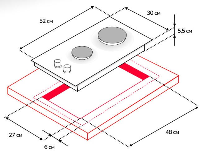 Встраиваемая газовая варочная панель Simfer H30V20W570 Встраиваемая газовая варочная панель Simfer H30V20W570