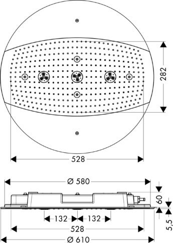 Верхний душ Hansgrohe Raidance Rainmaker 28403000 Верхний душ Hansgrohe Raidance Rainmaker 28403000