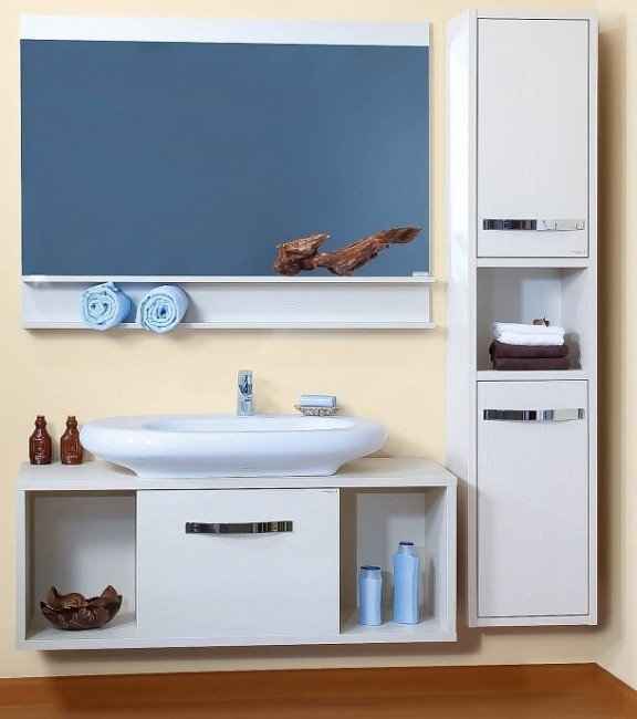 Зеркало Бриклаер Куба 120 светлая лиственница Зеркало Бриклаер Куба 120 светлая лиственница