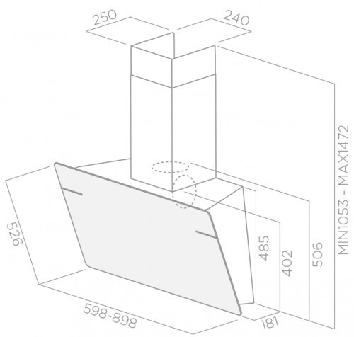 Каминная вытяжка Elica L'essenza BL/A/90 Каминная вытяжка Elica L'essenza BL/A/90