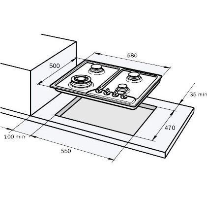 Встраиваемая газовая варочная панель Delonghi AV 46 Pro