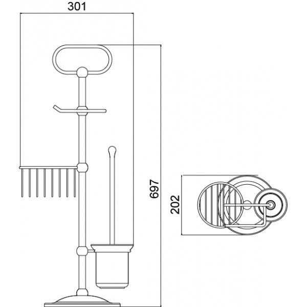 Стойка Timo Nelson 160085/02 antigue