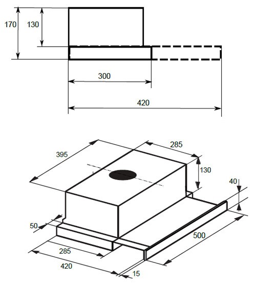 Встраиваемая вытяжка Delonghi KD-3S 50 IX Встраиваемая вытяжка Delonghi KD-3S 50 IX