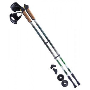 Палки для скандинавской ходьбы Berger Starfall 77-135 чёрный/белый/ярко-зелёный