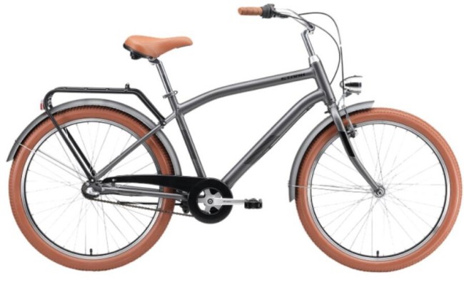 Велосипед Stark 24 Comfort Man 3speed темно-серый /черный/коричневый 16" (HQ-0014077)