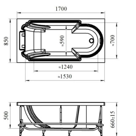 Акриловая ванна Radomir Анабель 4-01-3-0-1-417 золотистый Акриловая ванна Radomir Анабель 4-01-3-0-1-417 золотистый