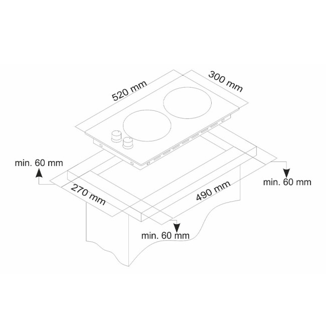 Встраиваемая газовая варочная панель Simfer H30V20M570