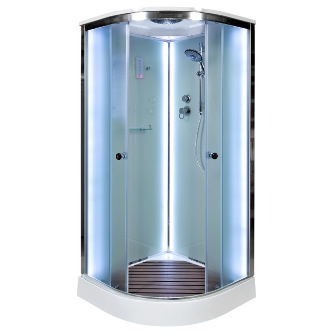 Душевая кабина Deto D09S LED с крышей и подсветкой