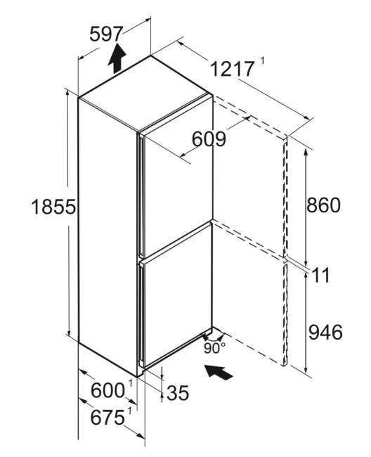 Холодильник Liebherr CNsff 5204 серебристый