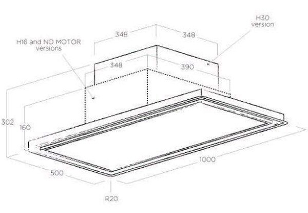 Встраиваемая вытяжка Elica Skydome H16 A/100