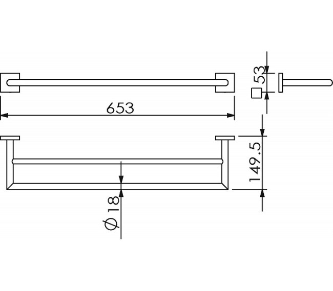 Полотенцедержатель двойной Langberger Ledro (11802A)