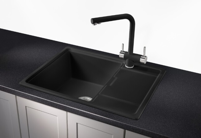 Кухонная мойка Kuppersberg Roys 50 NL 1B1D deep black Кухонная мойка Kuppersberg Roys 50 NL 1B1D deep black