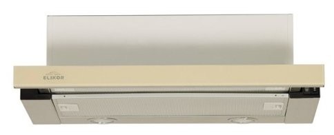 Встраиваемая вытяжка Elikor Интегра Glass 60 нержавейка/бежевое стекло