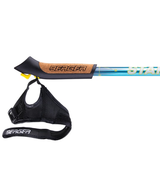 Палки для скандинавской ходьбы Berger Starfall 77-135 синий/серый/жёлтый