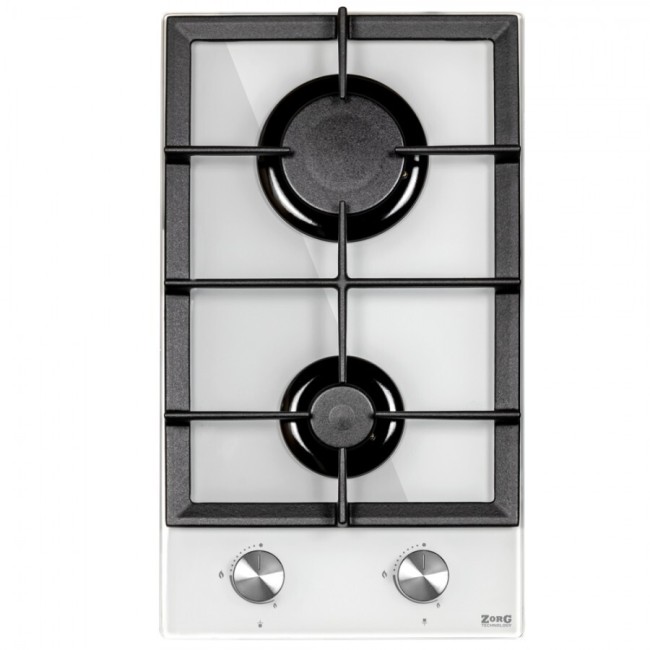 Встраиваемая газовая варочная панель ZorG BL DOMINO white