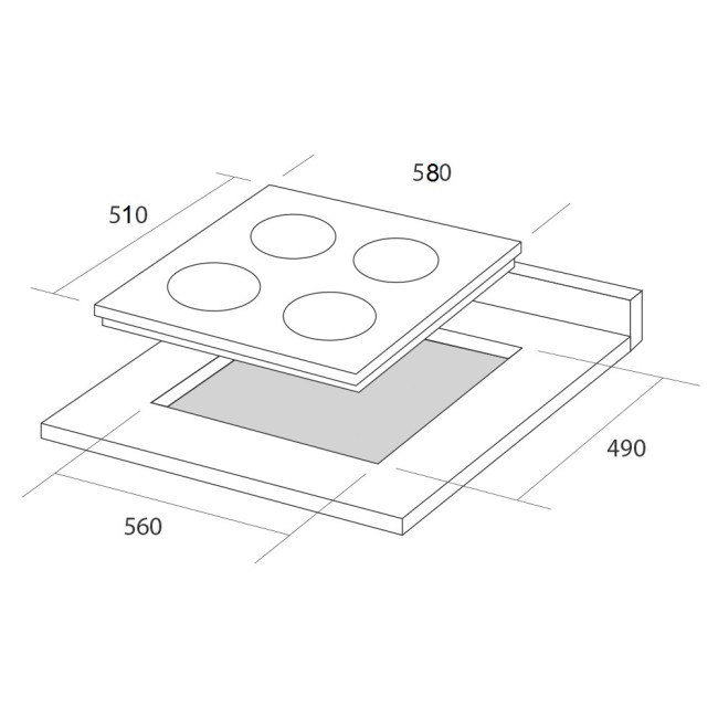 Встраиваемая электрическая варочная панель Pyramida IH 6311(S)U