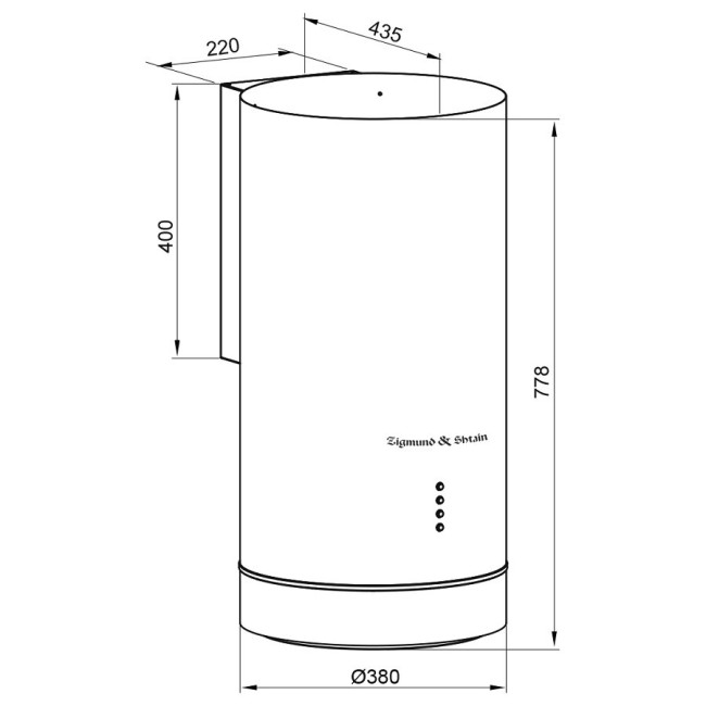 Каминная вытяжка Zigmund & Shtain K 013.4 B