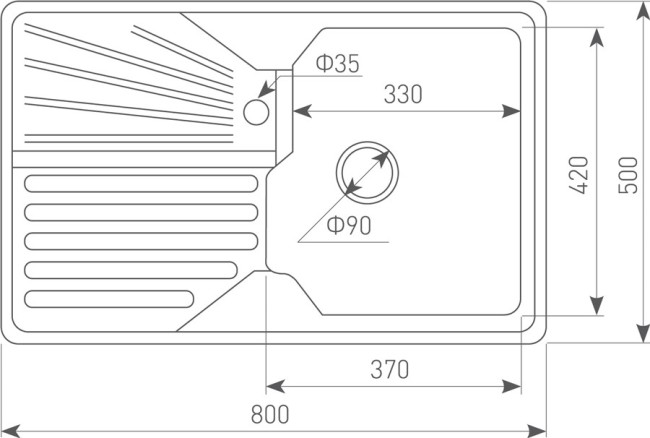 Кухонная мойка Zigmund & Shtain Kaskade 800 млечный путь Кухонная мойка Zigmund & Shtain Kaskade 800 млечный путь