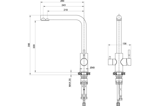 Смеситель для кухни Olive'S Balear (13450BLB) Смеситель для кухни Olive'S Balear (13450BLB)