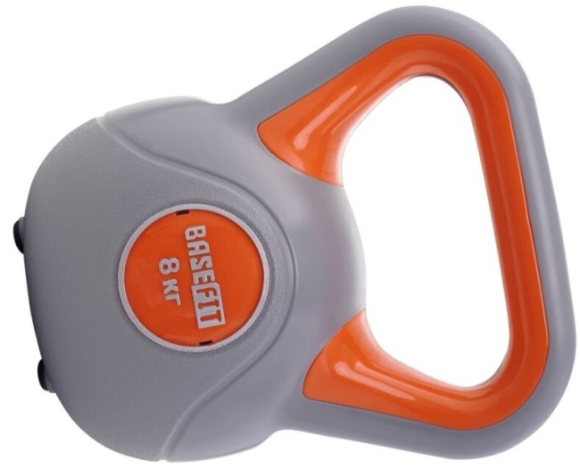 Гиря пластиковая BaseFit DB-503 8 кг, серый/оранжевый 4680459178220 Гиря пластиковая BaseFit DB-503 8 кг, серый/оранжевый 4680459178220