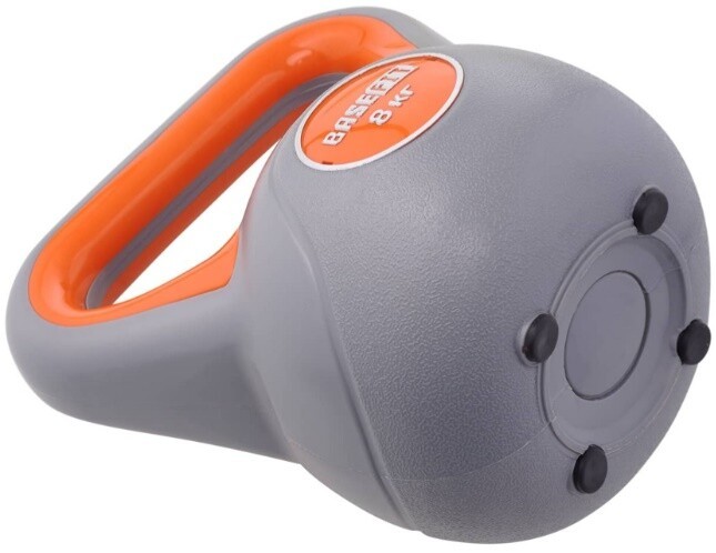 Гиря пластиковая BaseFit DB-503 8 кг, серый/оранжевый 4680459178220 Гиря пластиковая BaseFit DB-503 8 кг, серый/оранжевый 4680459178220