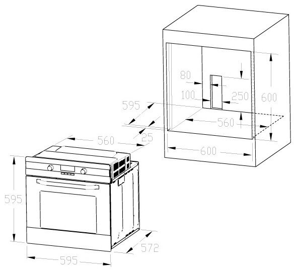 Встраиваемый электрический духовой шкаф Zigmund & Shtain EN 162.921 B