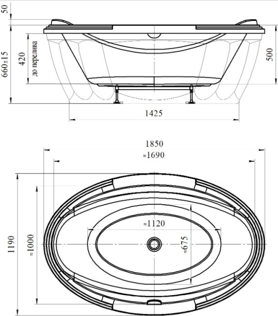 Акриловая ванна Radomir Гранада 4-01-0-0-1-403 Акриловая ванна Radomir Гранада 4-01-0-0-1-403