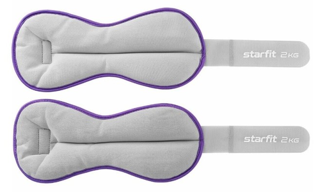 Утяжелители универсальные Starfit WT-501 2 кг, фиолетовый/серый (4680459118929) Утяжелители универсальные Starfit WT-501 2 кг, фиолетовый/серый (4680459118929)