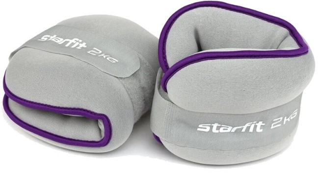 Утяжелители универсальные Starfit WT-501 2 кг, фиолетовый/серый (4680459118929) Утяжелители универсальные Starfit WT-501 2 кг, фиолетовый/серый (4680459118929)