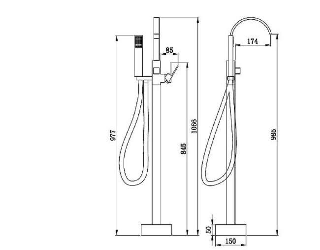 Смеситель напольный для ванны BochMann RESIA (BM7775) Смеситель напольный для ванны BochMann RESIA (BM7775)
