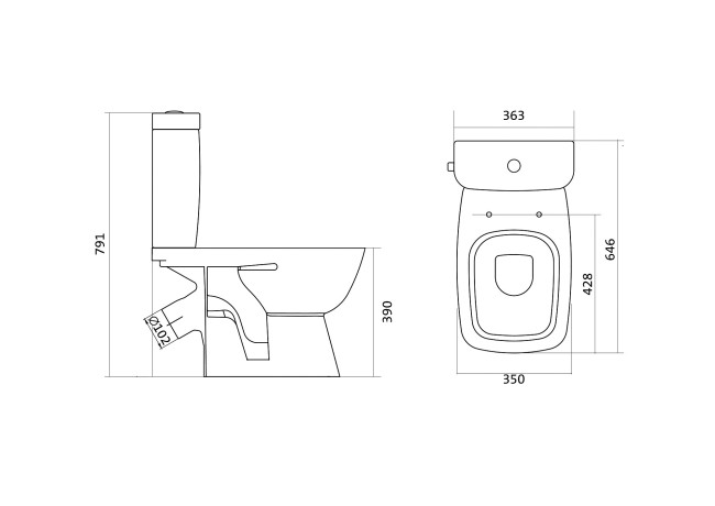 Унитаз-компакт Santek НЕО ЛАЙТ 1.WH30.2.471
