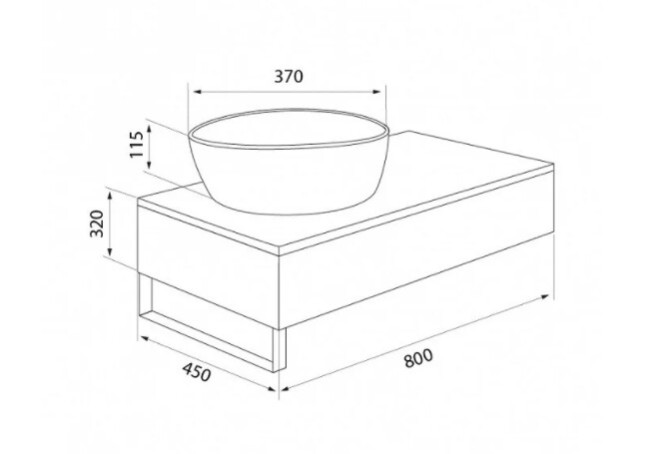 Тумба с раковиной Iddis Torr TOR80W0i95K