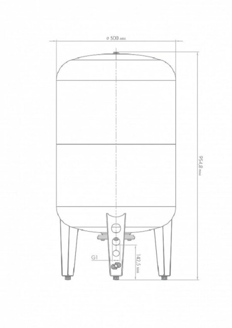 Гидроаккумулятор Джилекс 150 ВПк с комбинированным фланцем (7153)