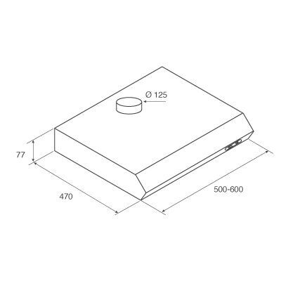 Вытяжка Jetair Light WH/F/60