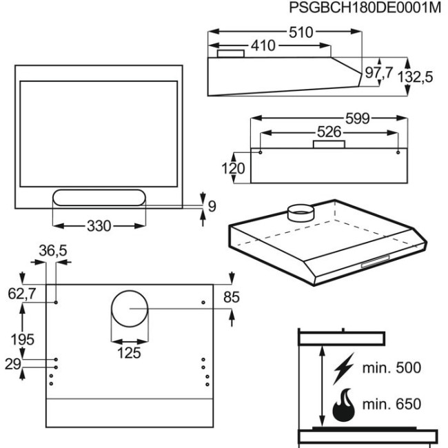 Вытяжка Electrolux EFU 9216 W