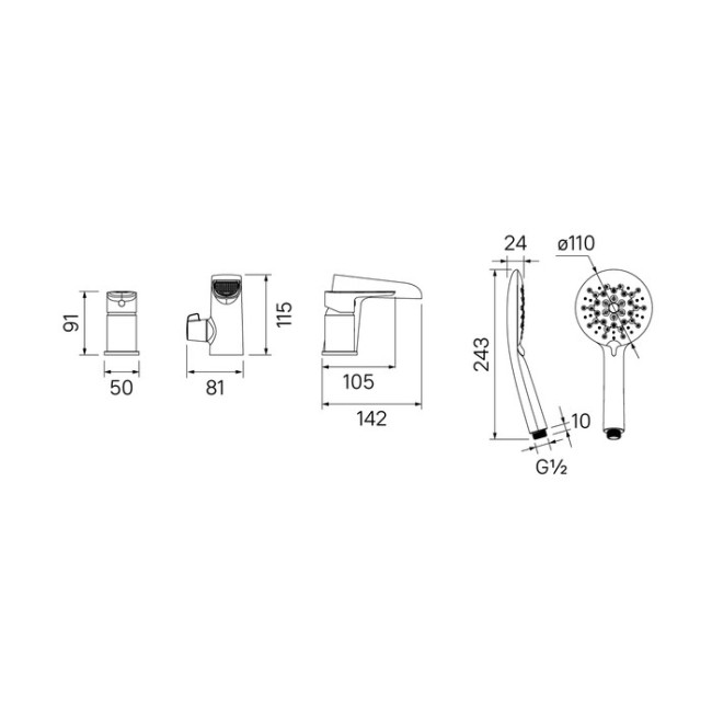 Смеситель для ванны Iddis Cloud CLOSB3Ki07