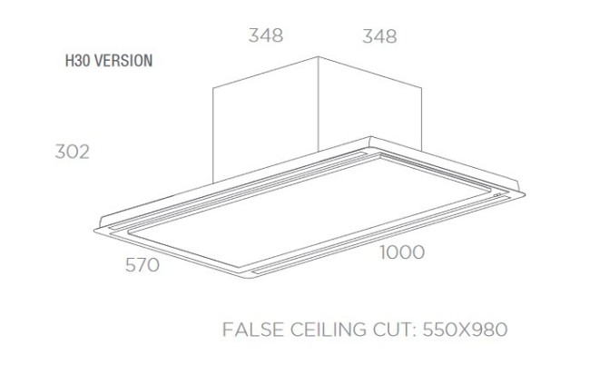 Встраиваемая вытяжка Elica Hilight-X H30 WH/A/100