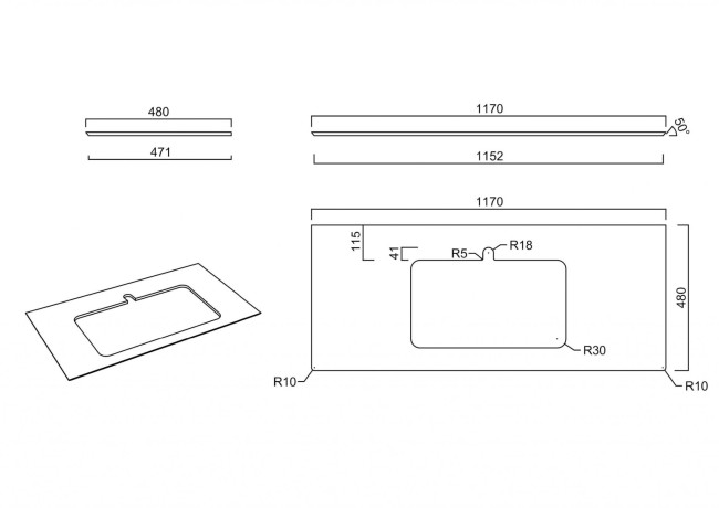 Столешница Kerama Marazzi Риальто песочный (PL2.SG560400R\120)