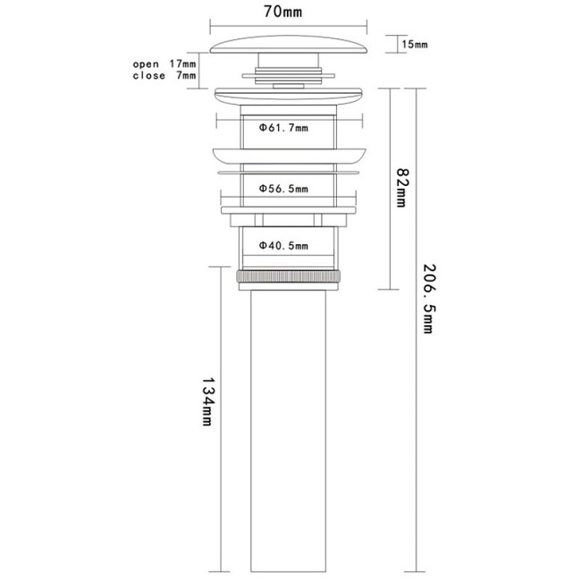 Донный клапан AQUAme AQM7002-0MB
