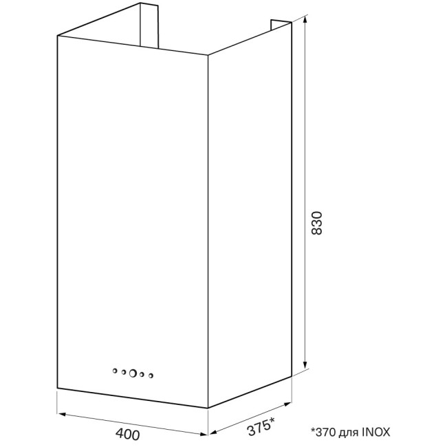 Вытяжка Kronasteel DITA R 400 BLACK PB