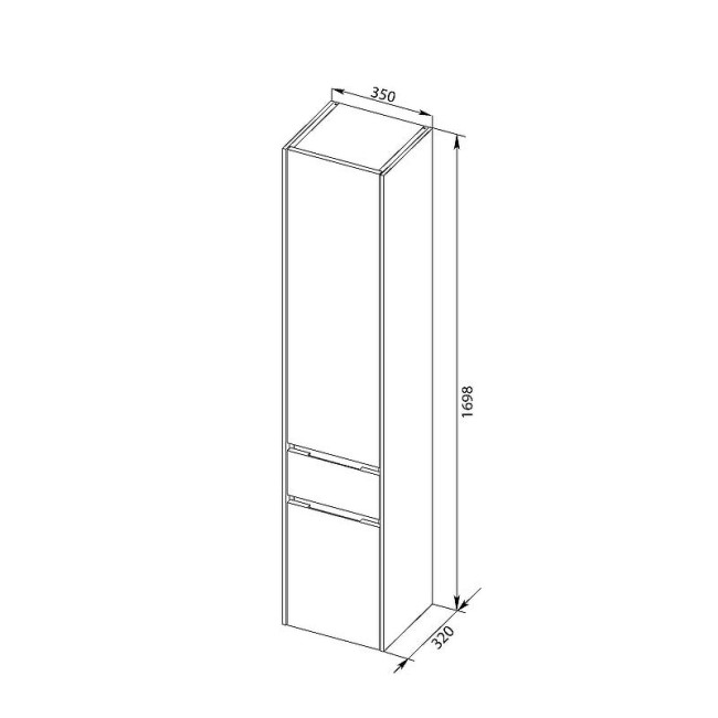 Пенал Aquanet Латина 35 цв.белый (179606) Пенал Aquanet Латина 35 цв.белый (179606)